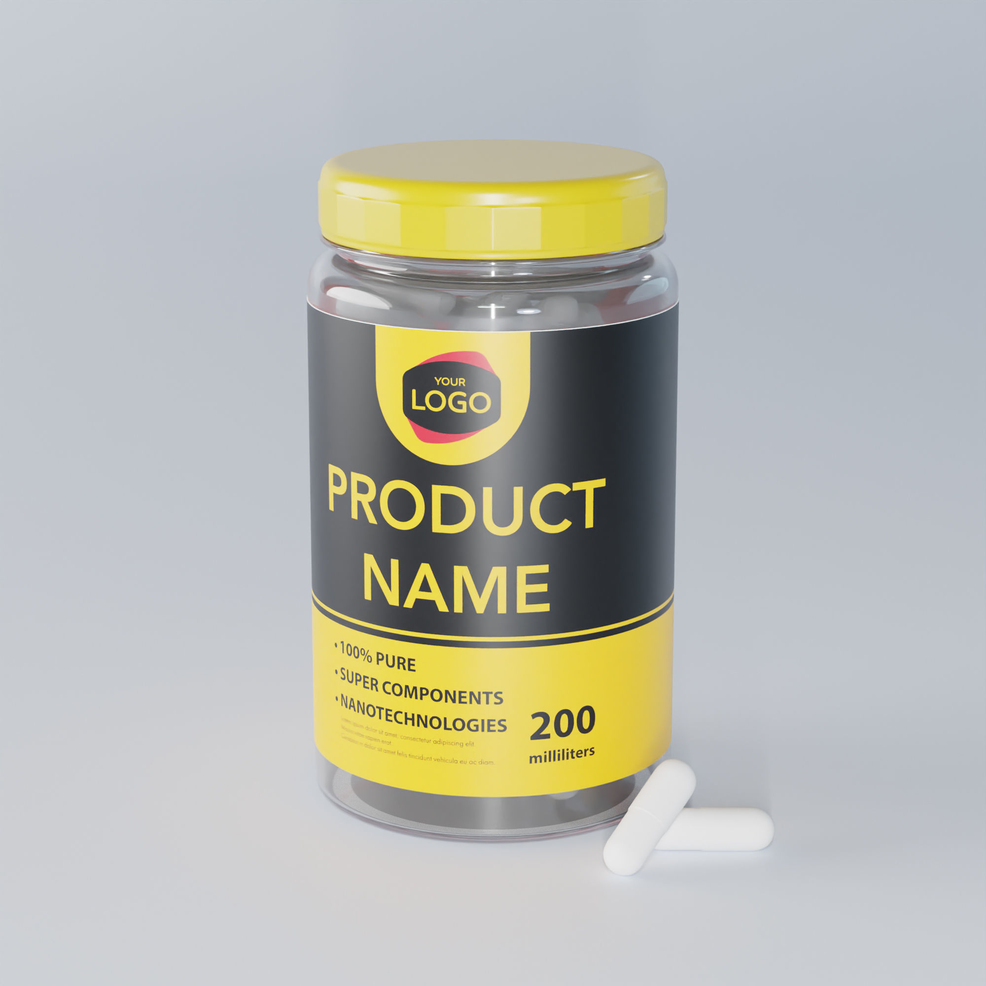 Pill Jar 3D model_29