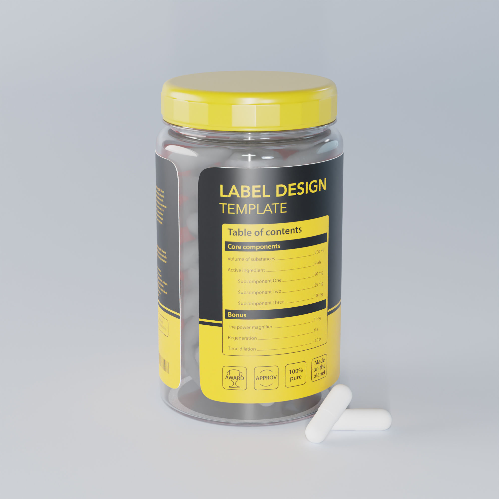 Pill Jar 3D model_16