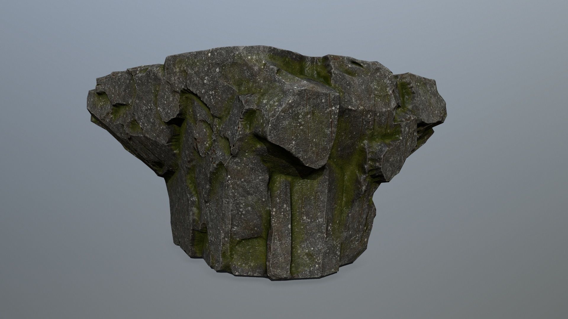 cliff rocks Low-poly 3D model_9
