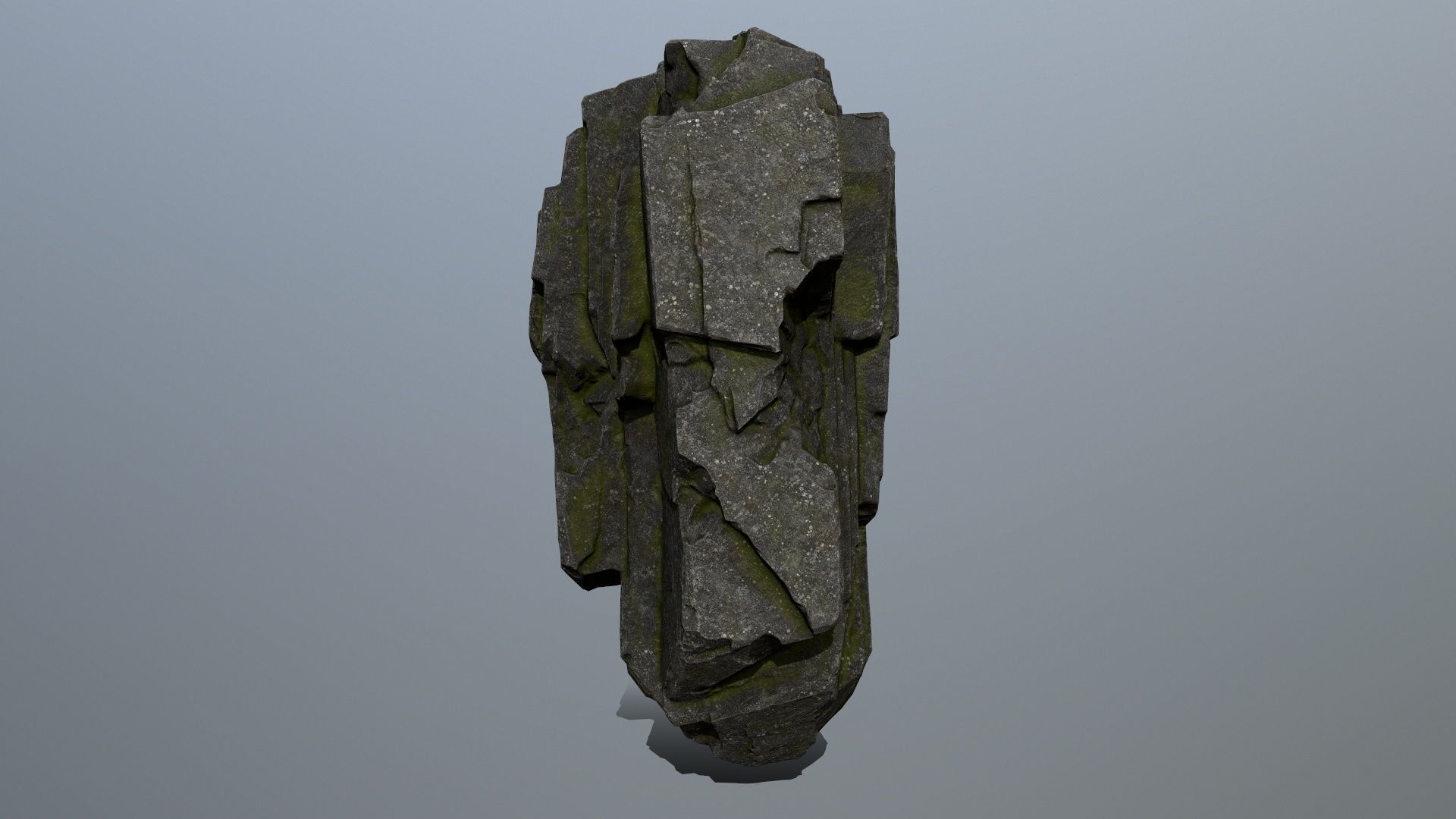 cliff rocks Low-poly 3D model_16
