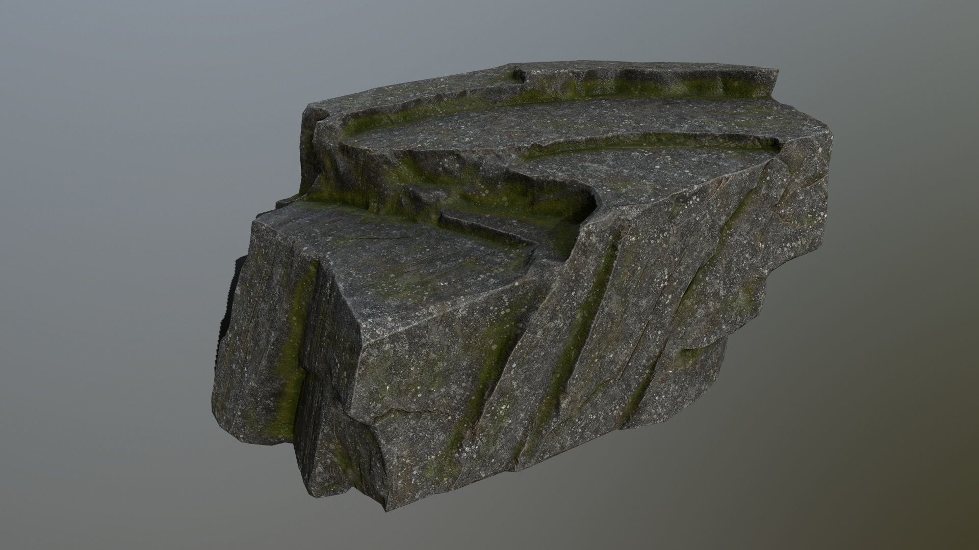 cliff rocks Low-poly 3D model_13