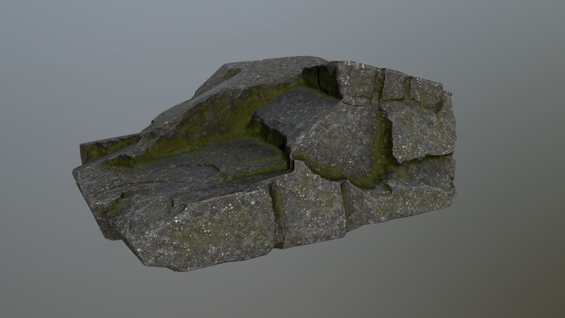 cliff rocks Low-poly 3D model_12