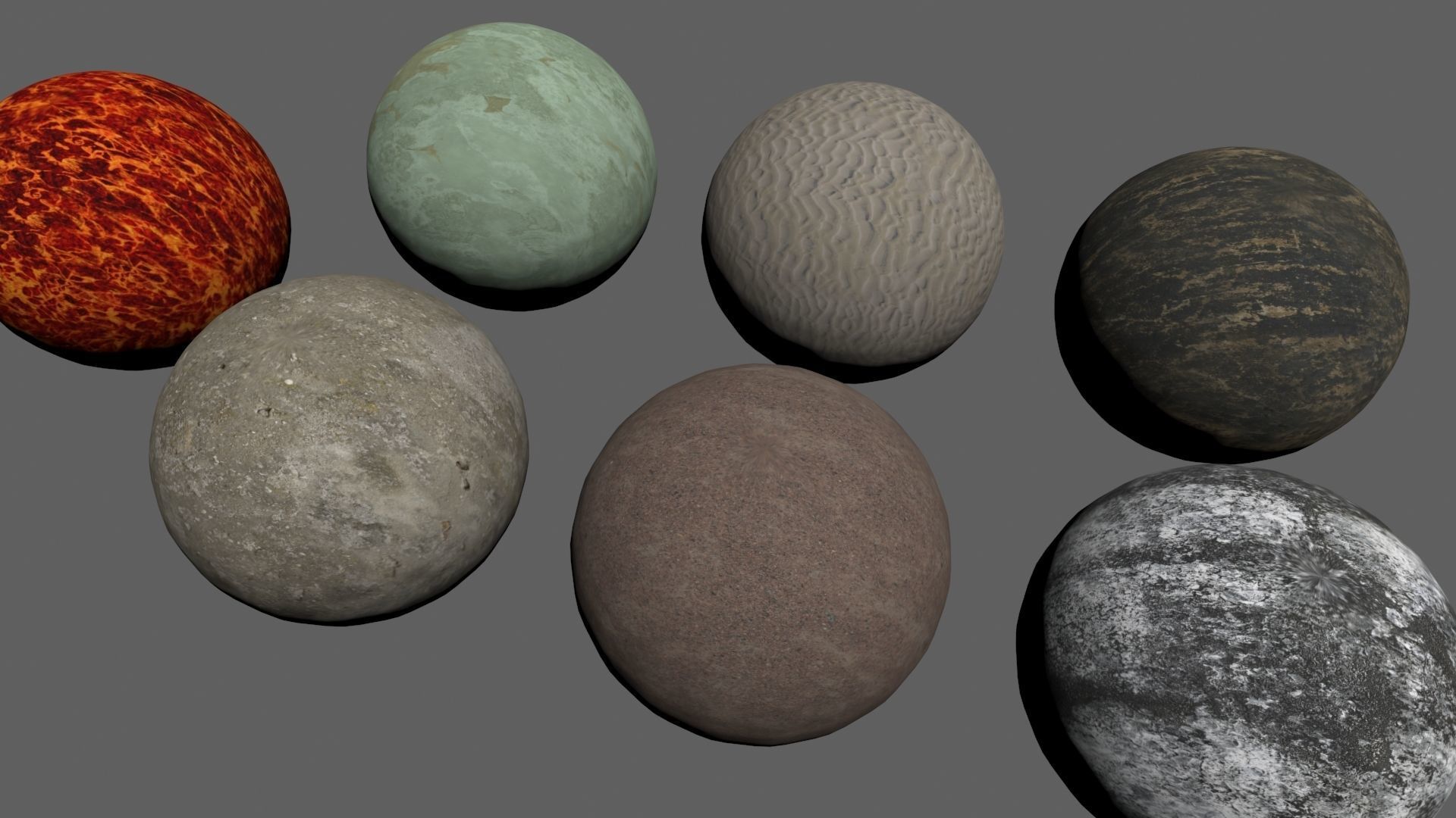 4K Fictional Planets Low-poly 3D model_10