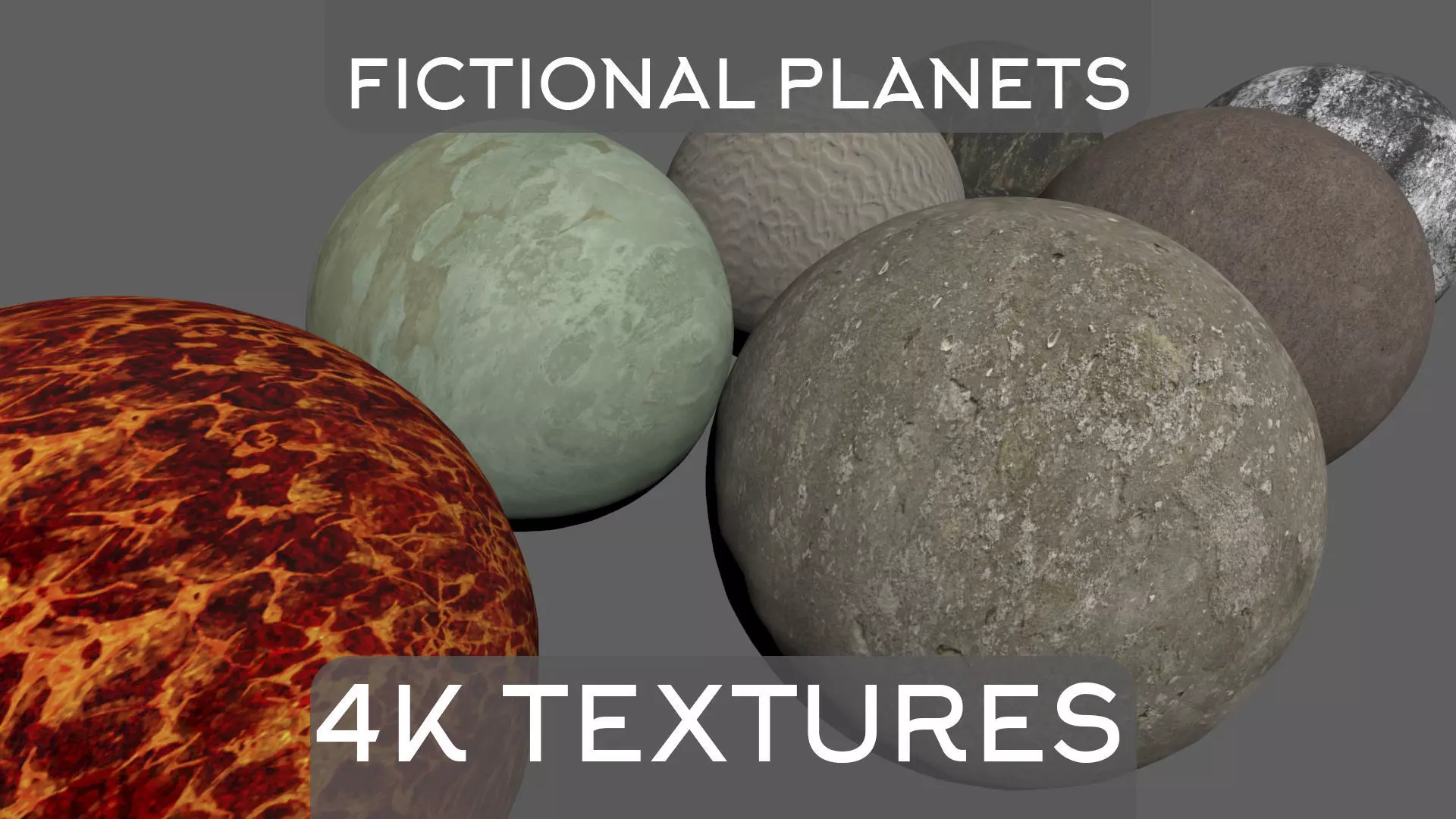 4K Fictional Planets Low-poly 3D model_0