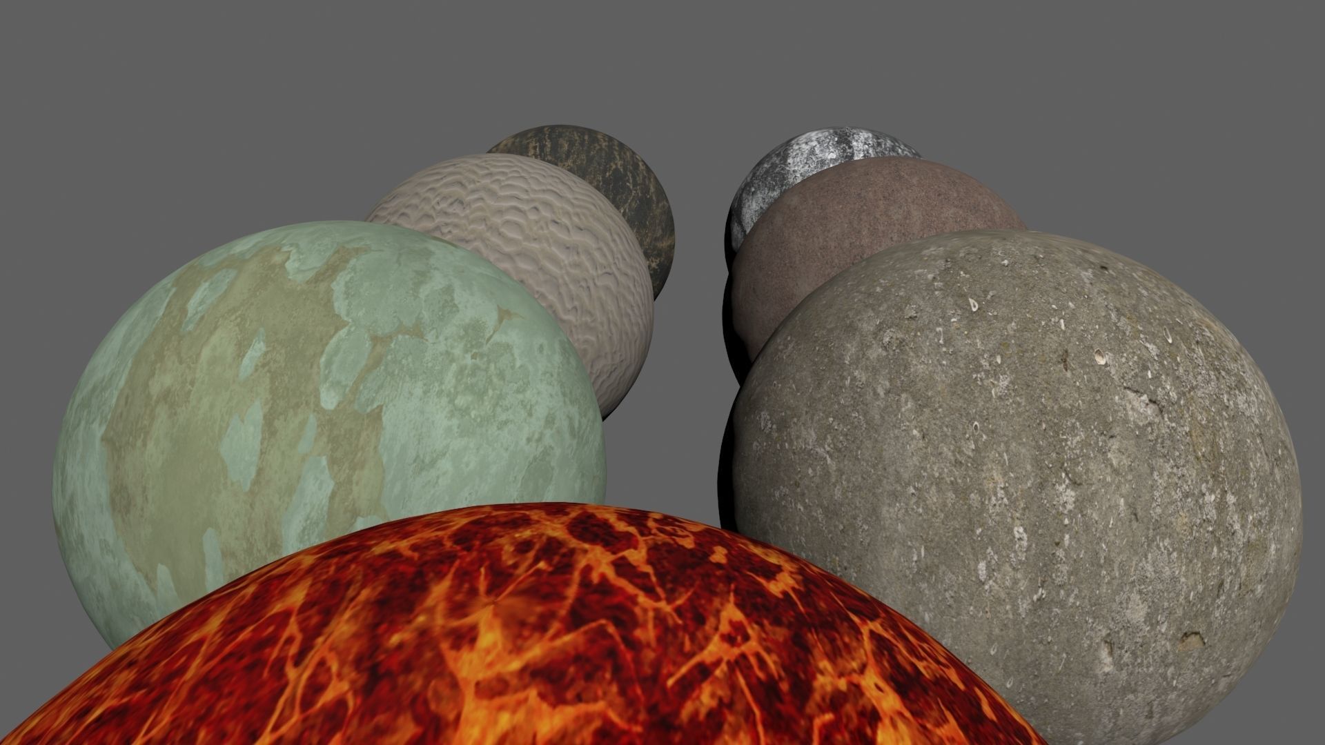 4K Fictional Planets Low-poly 3D model_8