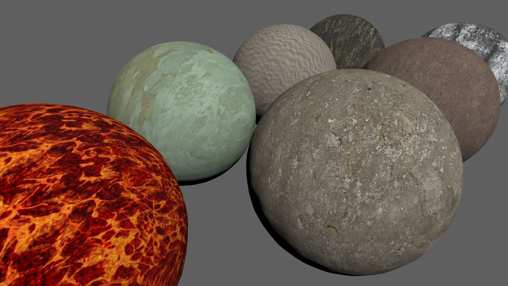4K Fictional Planets Low-poly 3D model_1