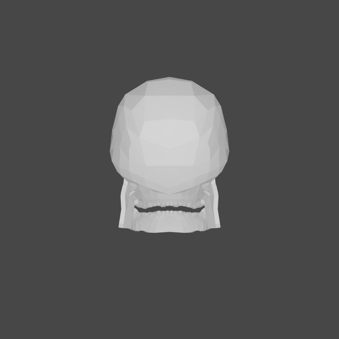Low-poly skull Low-poly 3D model_2