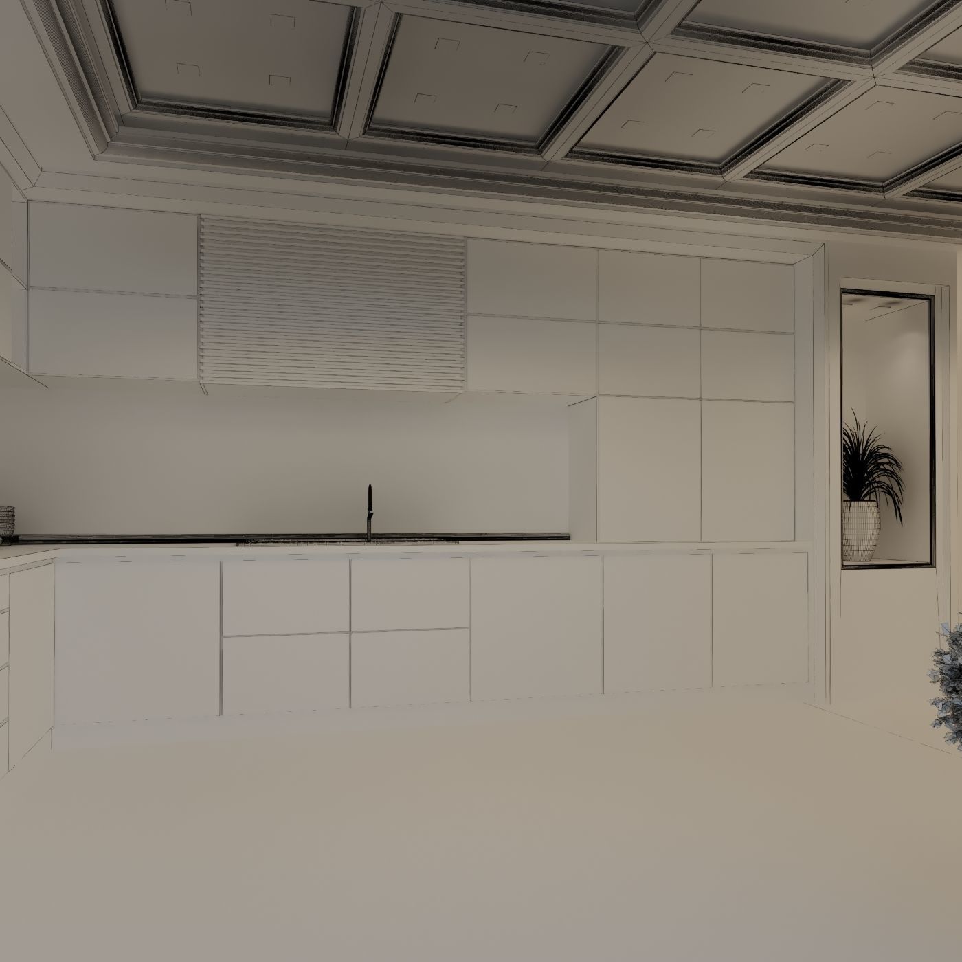 modern kitchen scenc 004  3D model_17