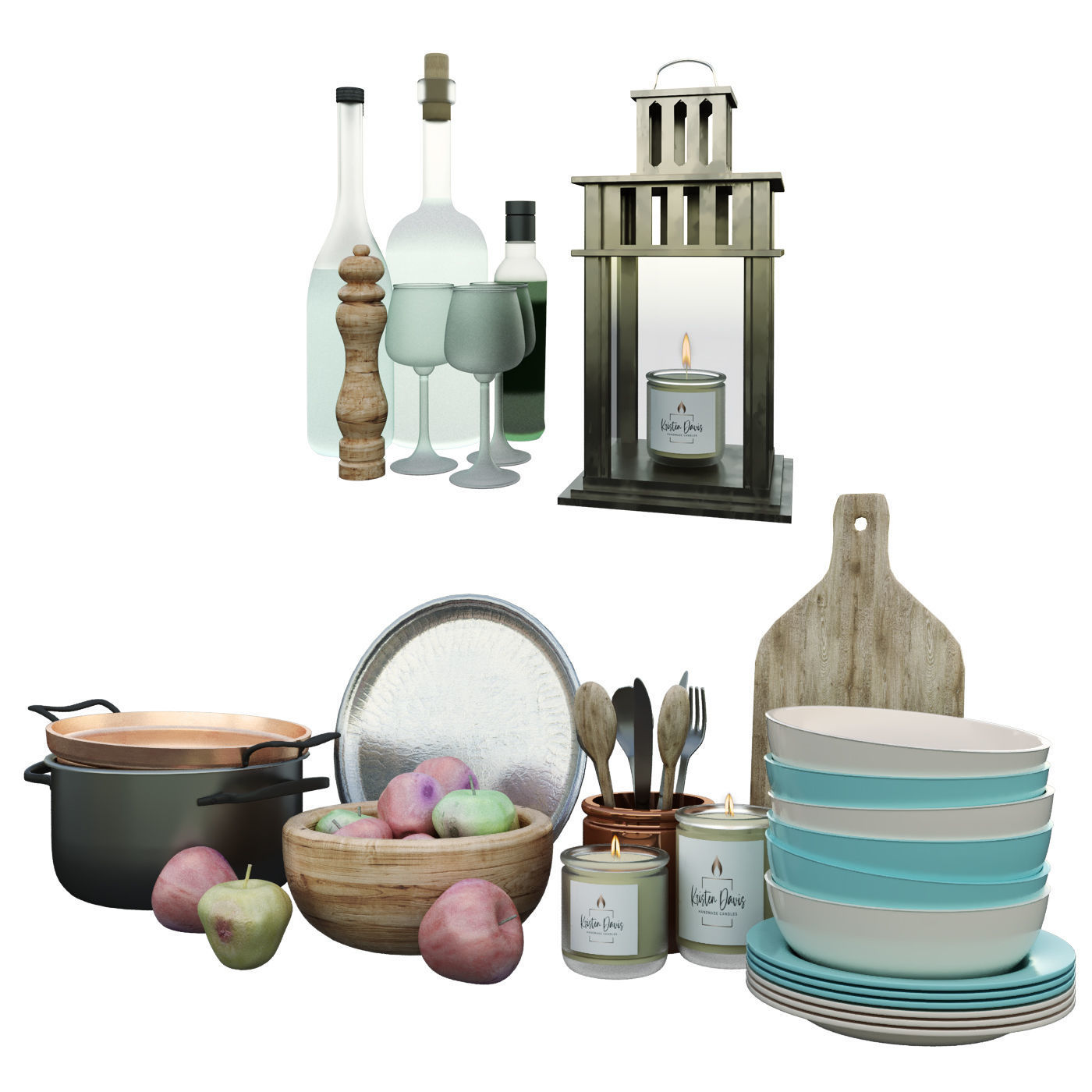 modern kitchen scenc 004  3D model_18