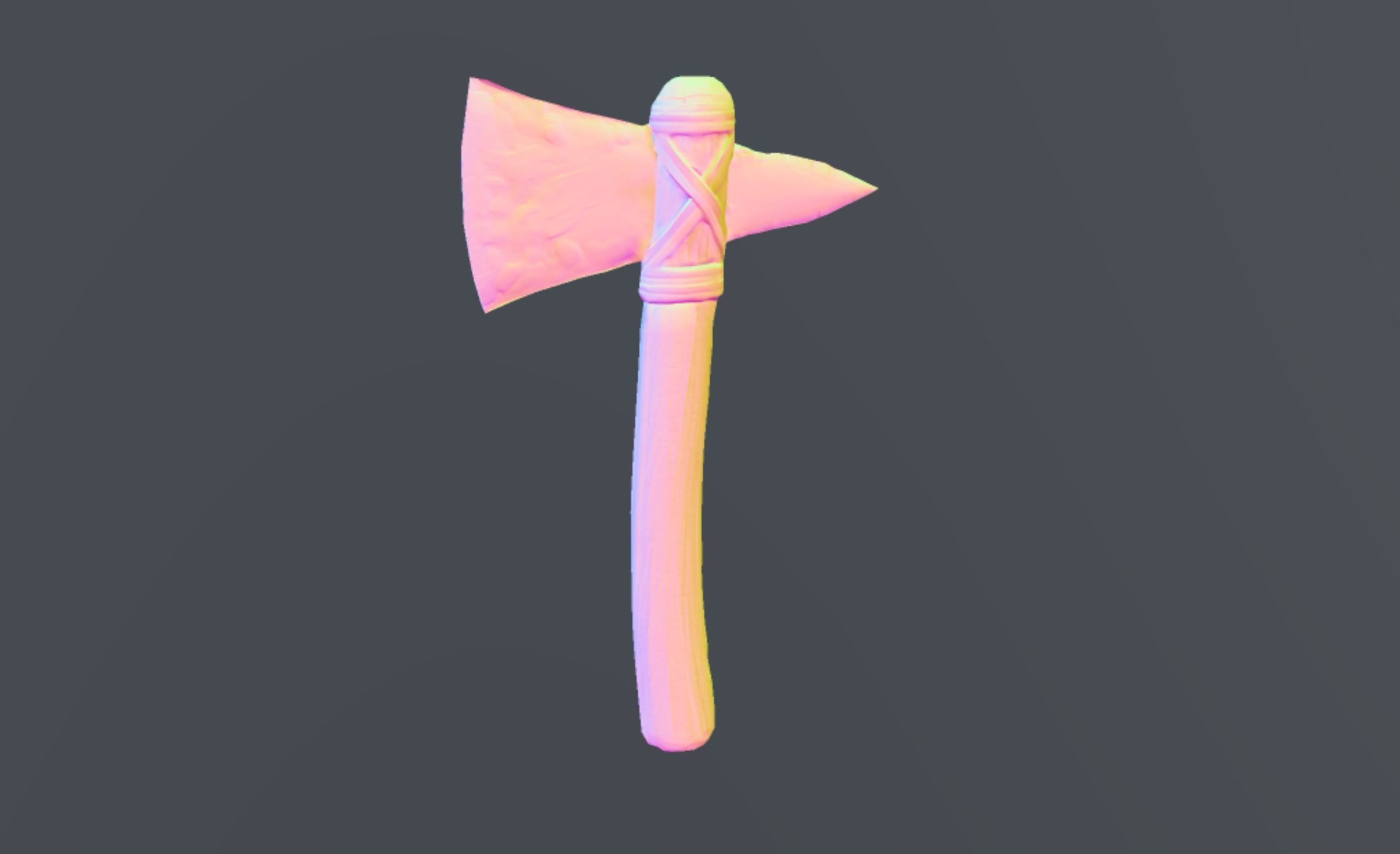 Stone Axe 3D Model Low-poly 3D model_4
