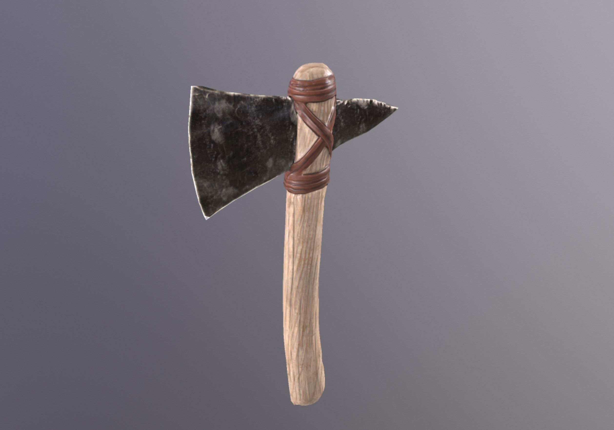 Stone Axe 3D Model Low-poly 3D model_2