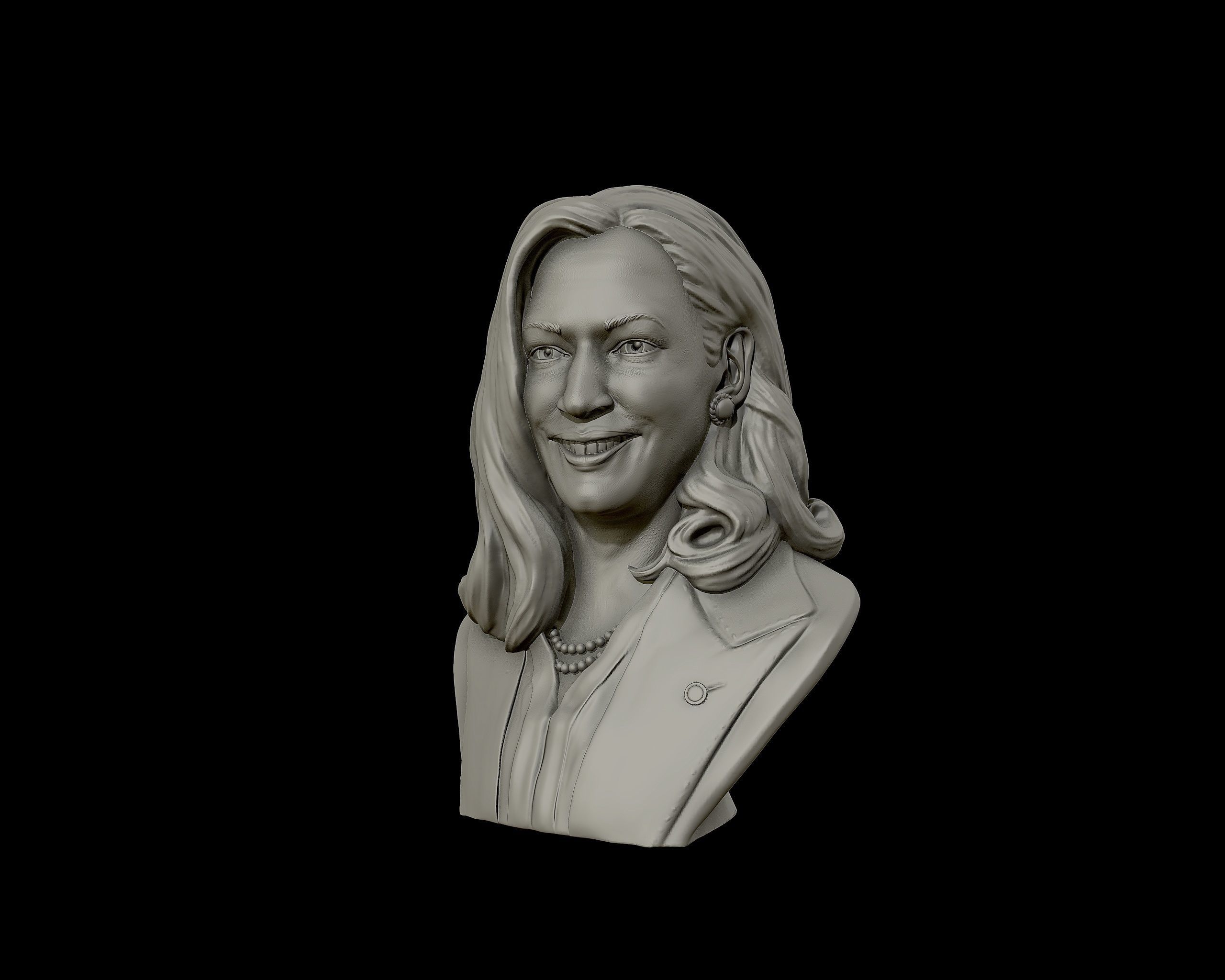 Kamala Harris 3D sculpture model 3D print model_11