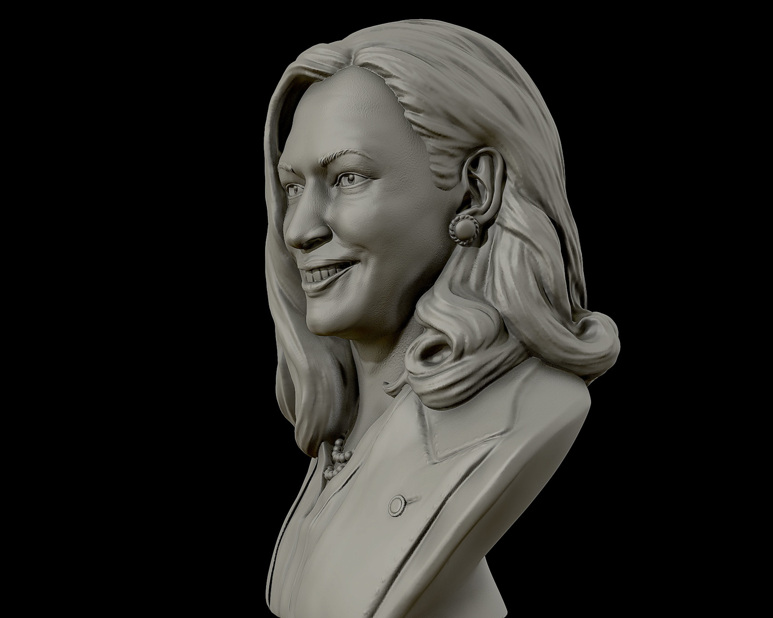 Kamala Harris 3D sculpture model 3D print model_4