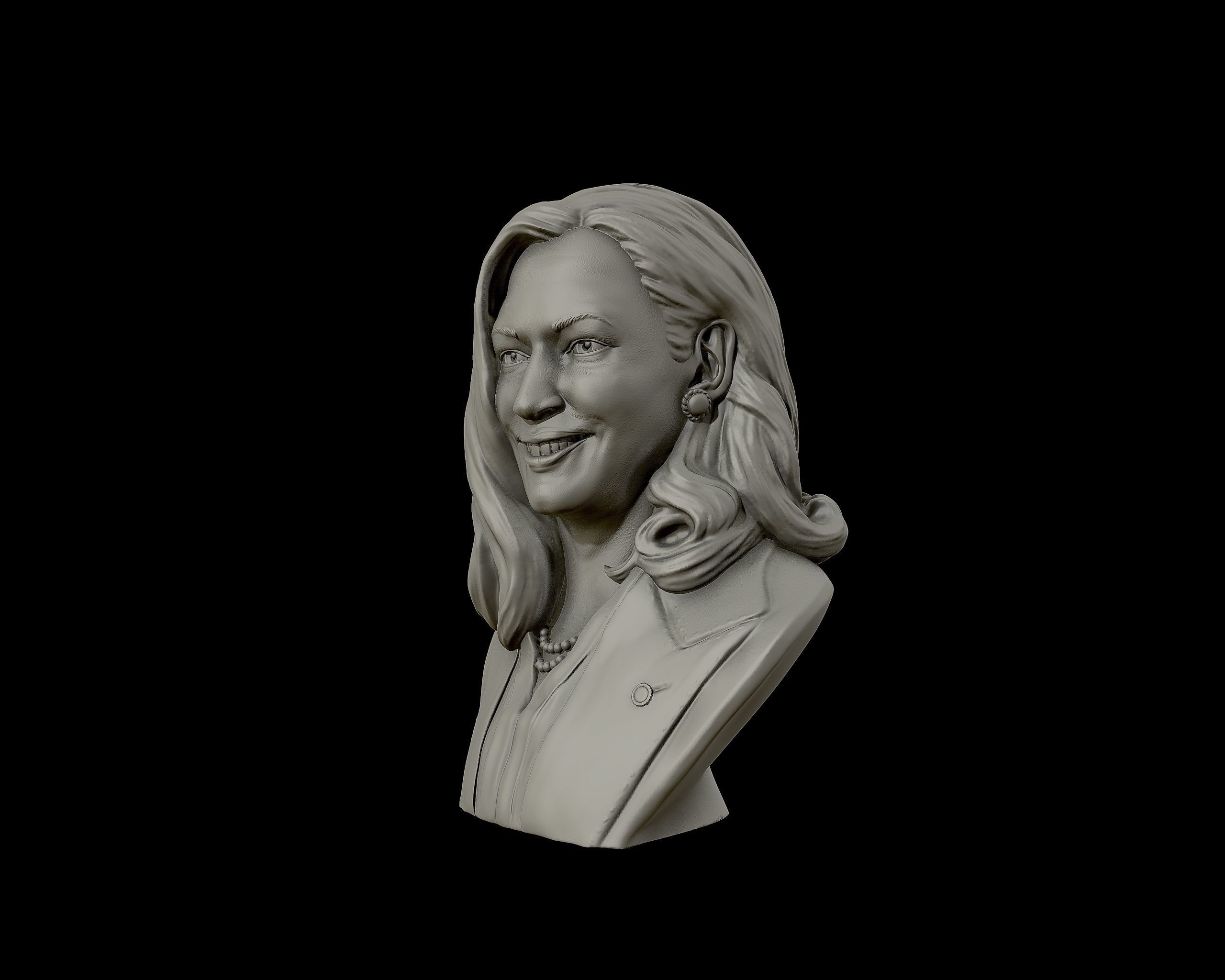 Kamala Harris 3D sculpture model 3D print model_15