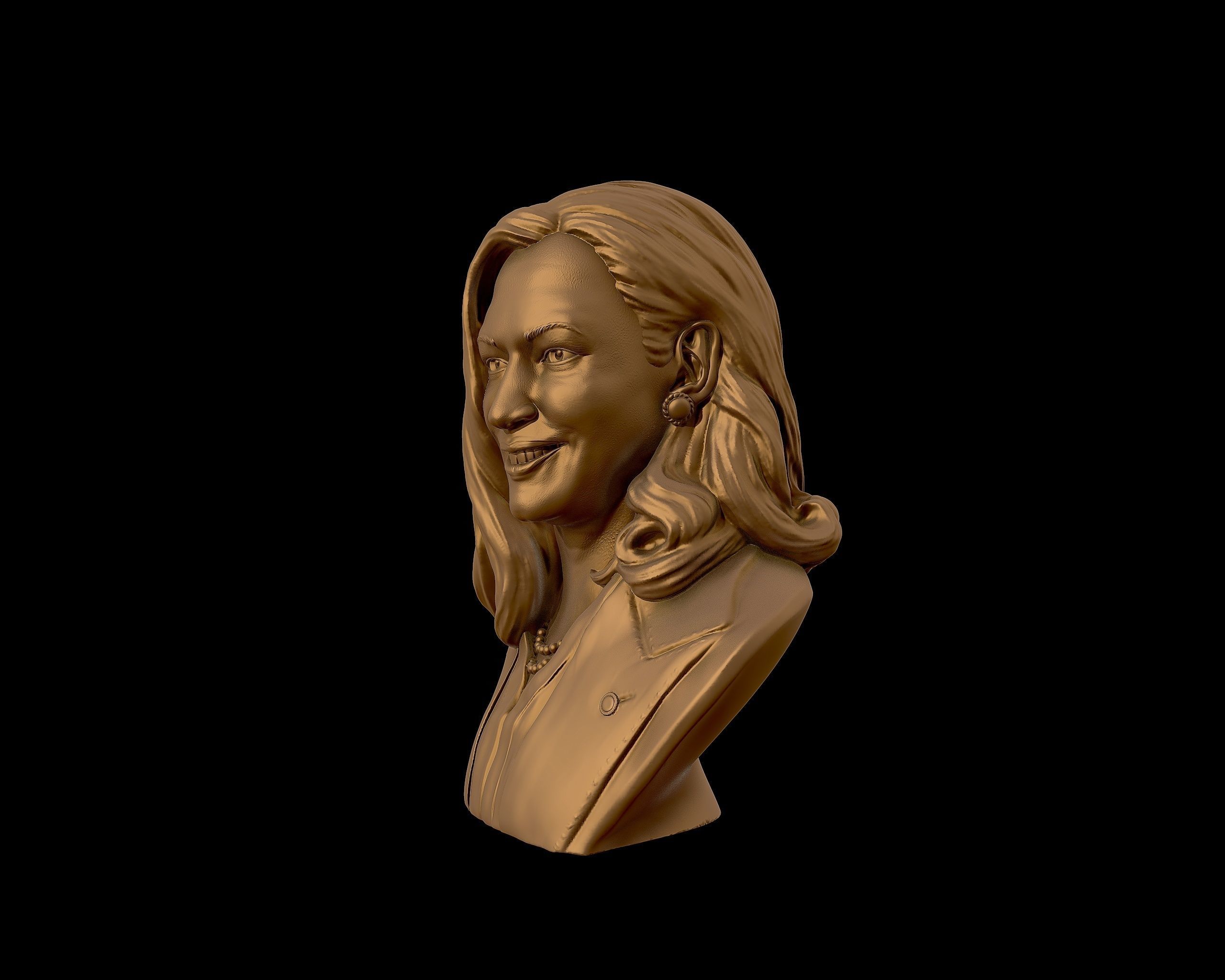 Kamala Harris 3D sculpture model 3D print model_31