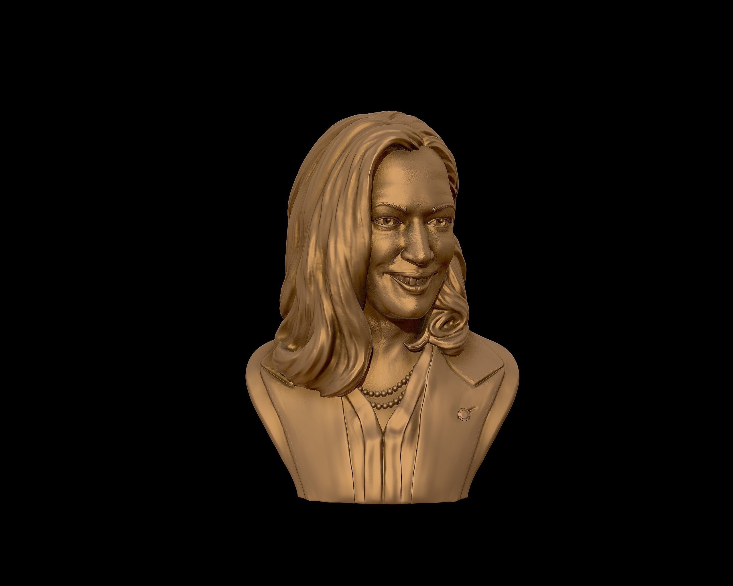 Kamala Harris 3D sculpture model 3D print model_34
