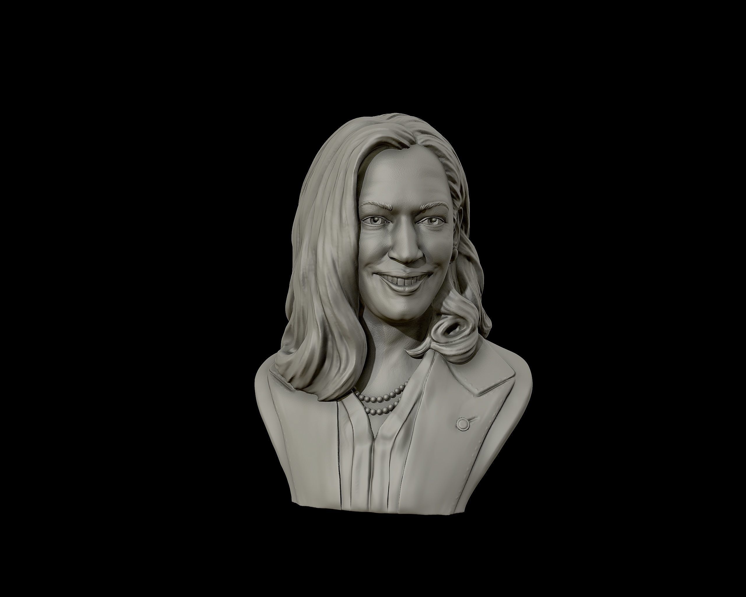 Kamala Harris 3D sculpture model 3D print model_27