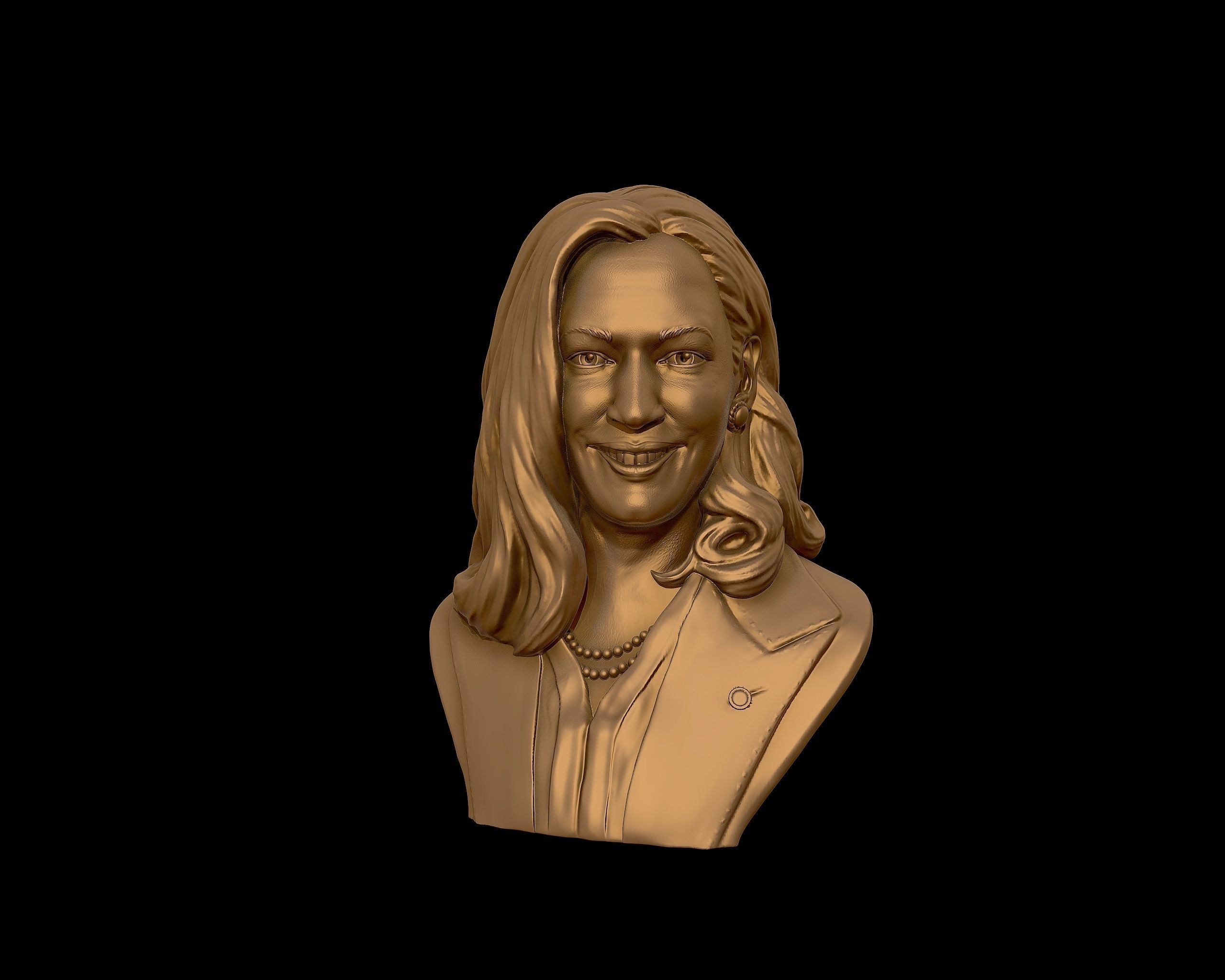 Kamala Harris 3D sculpture model 3D print model_28