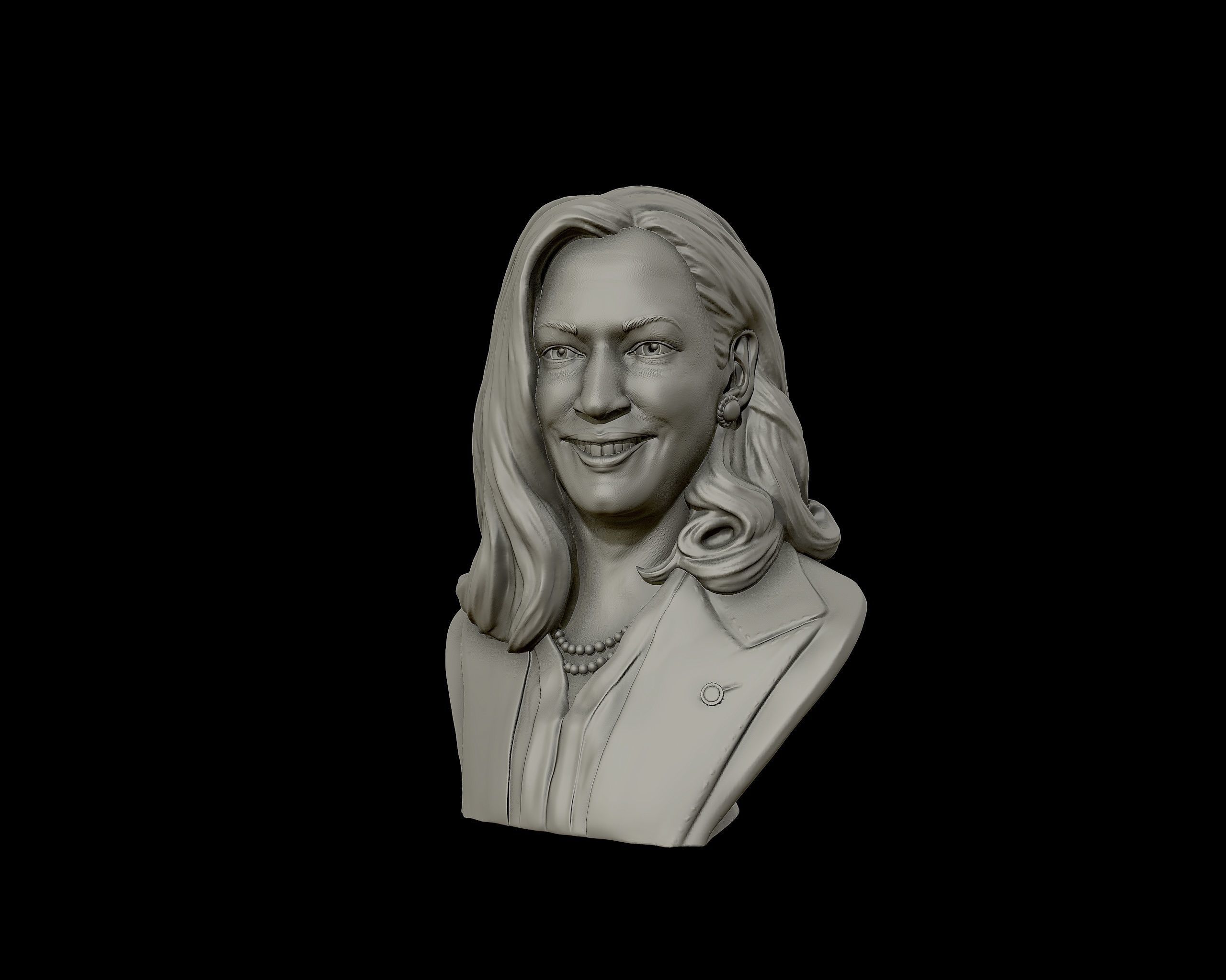 Kamala Harris 3D sculpture model 3D print model_12