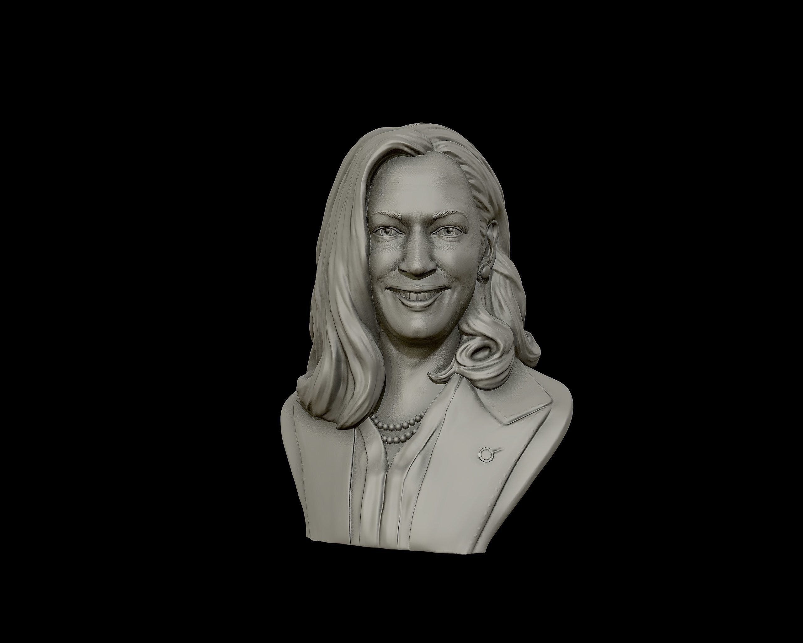Kamala Harris 3D sculpture model 3D print model_10