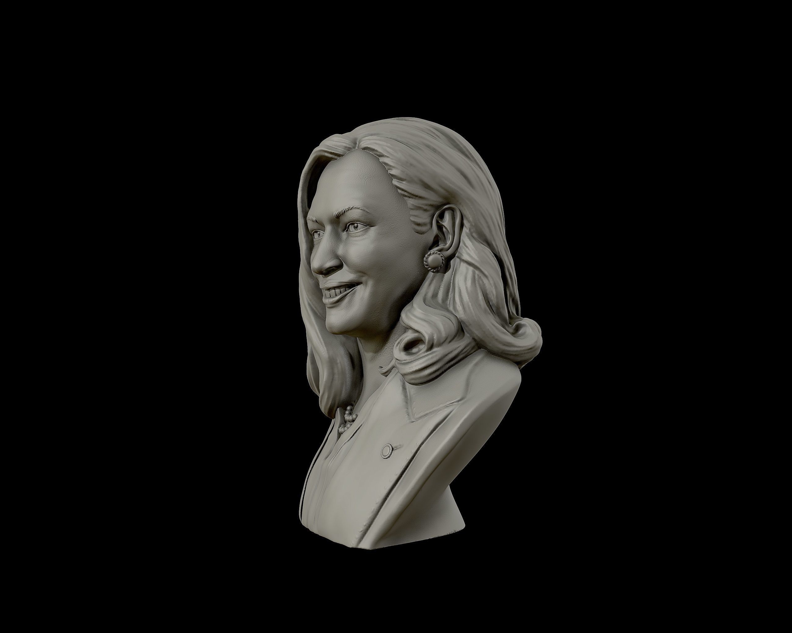 Kamala Harris 3D sculpture model 3D print model_16