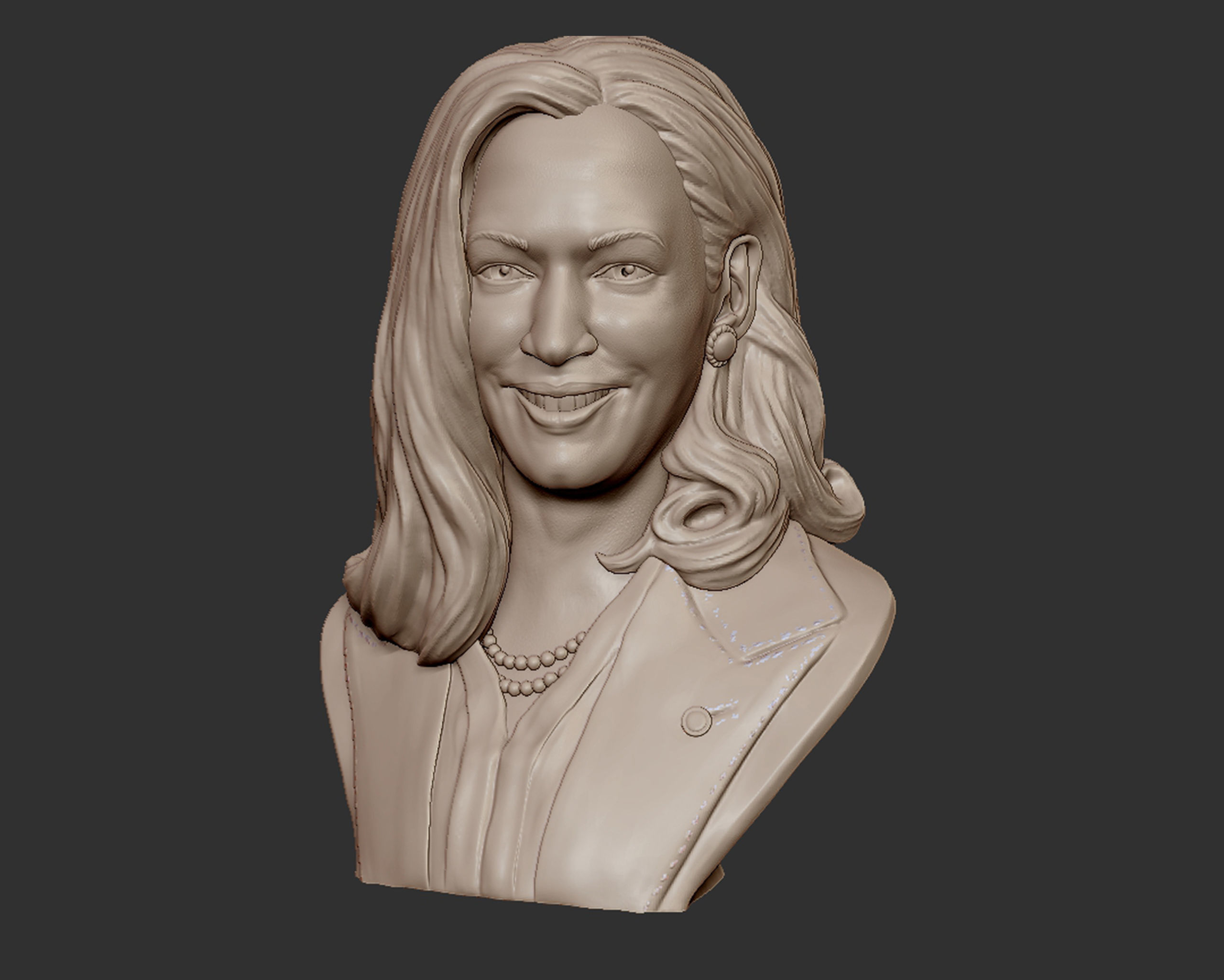 Kamala Harris 3D sculpture model 3D print model_9