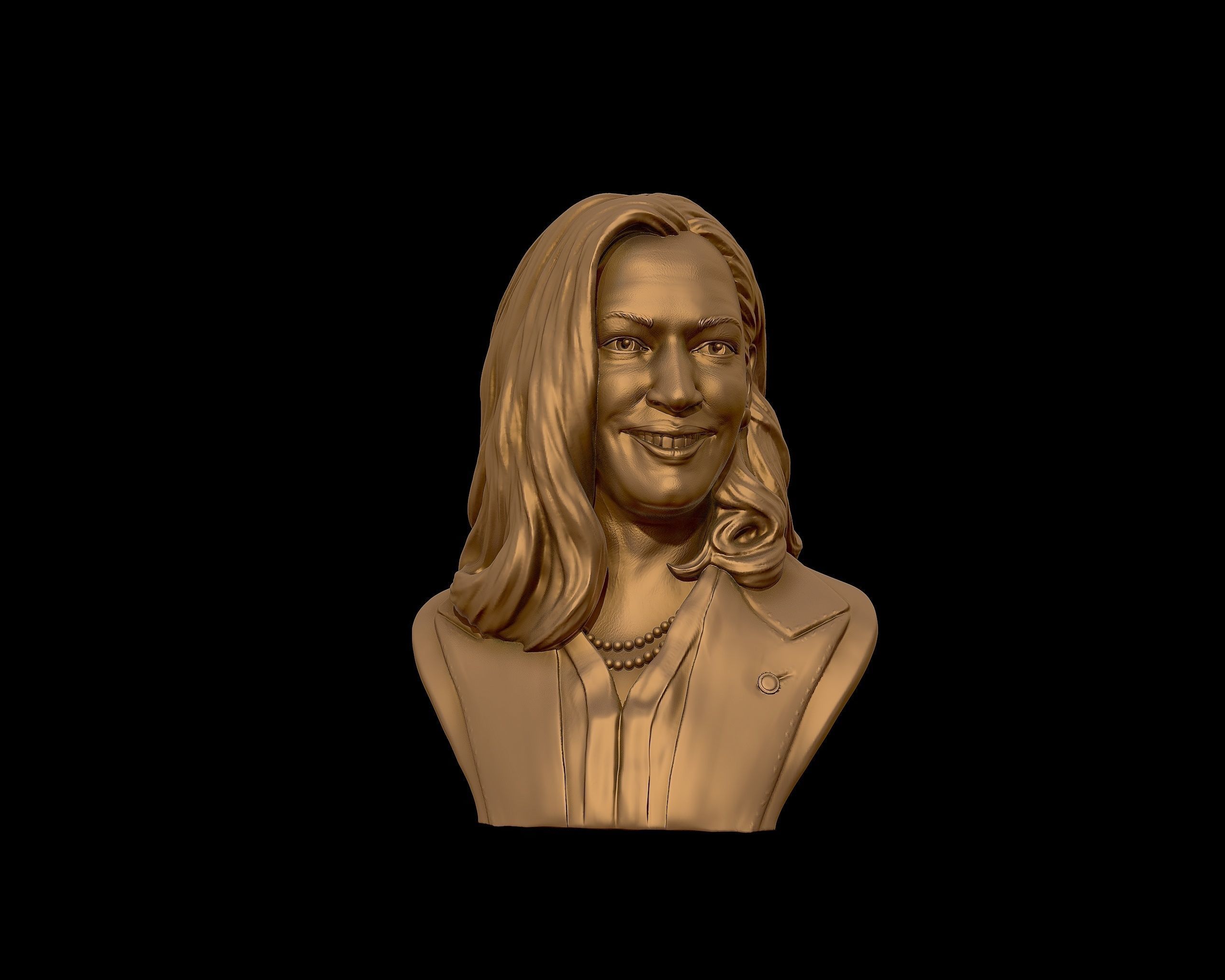 Kamala Harris 3D sculpture model 3D print model_35