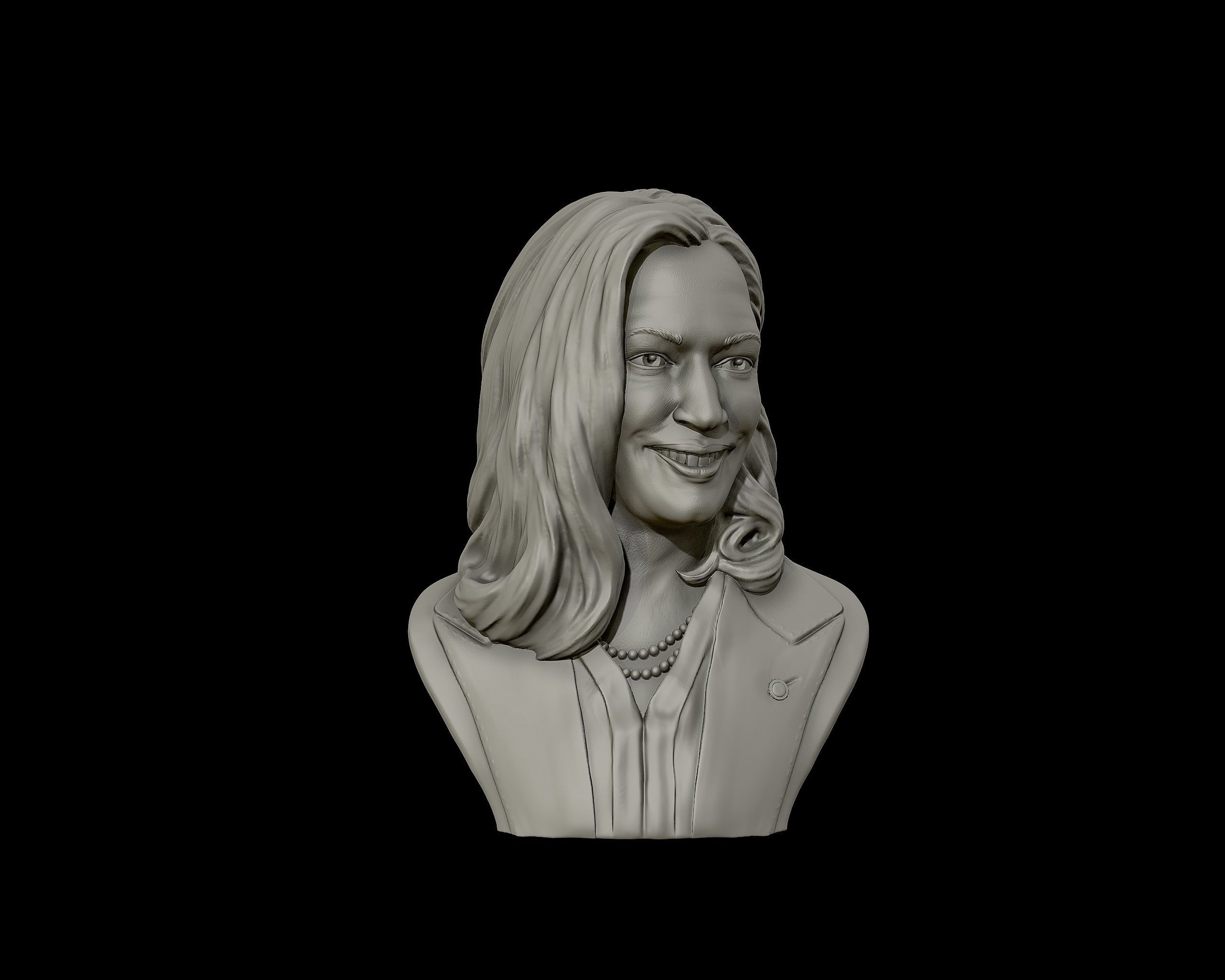Kamala Harris 3D sculpture model 3D print model_26