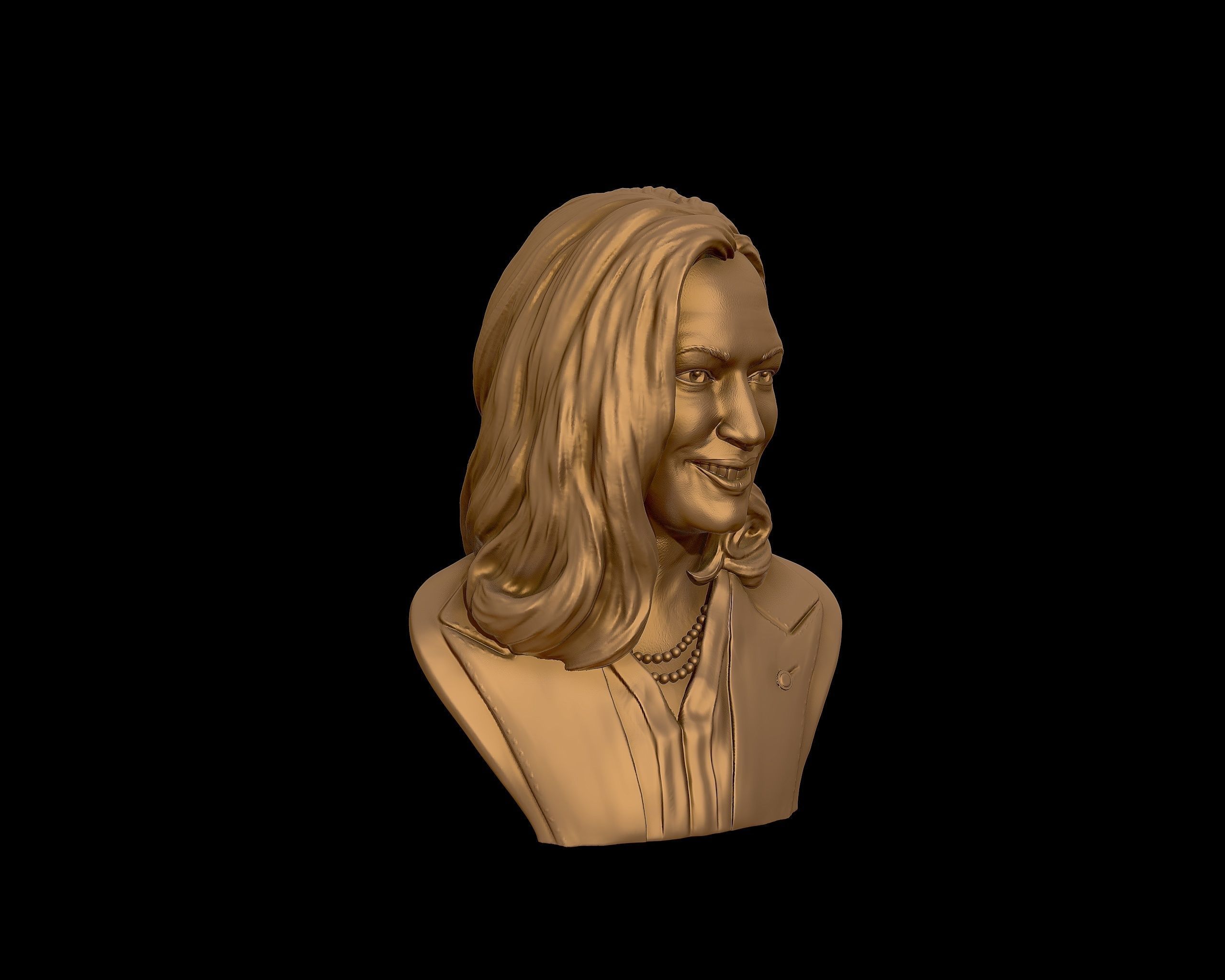 Kamala Harris 3D sculpture model 3D print model_33