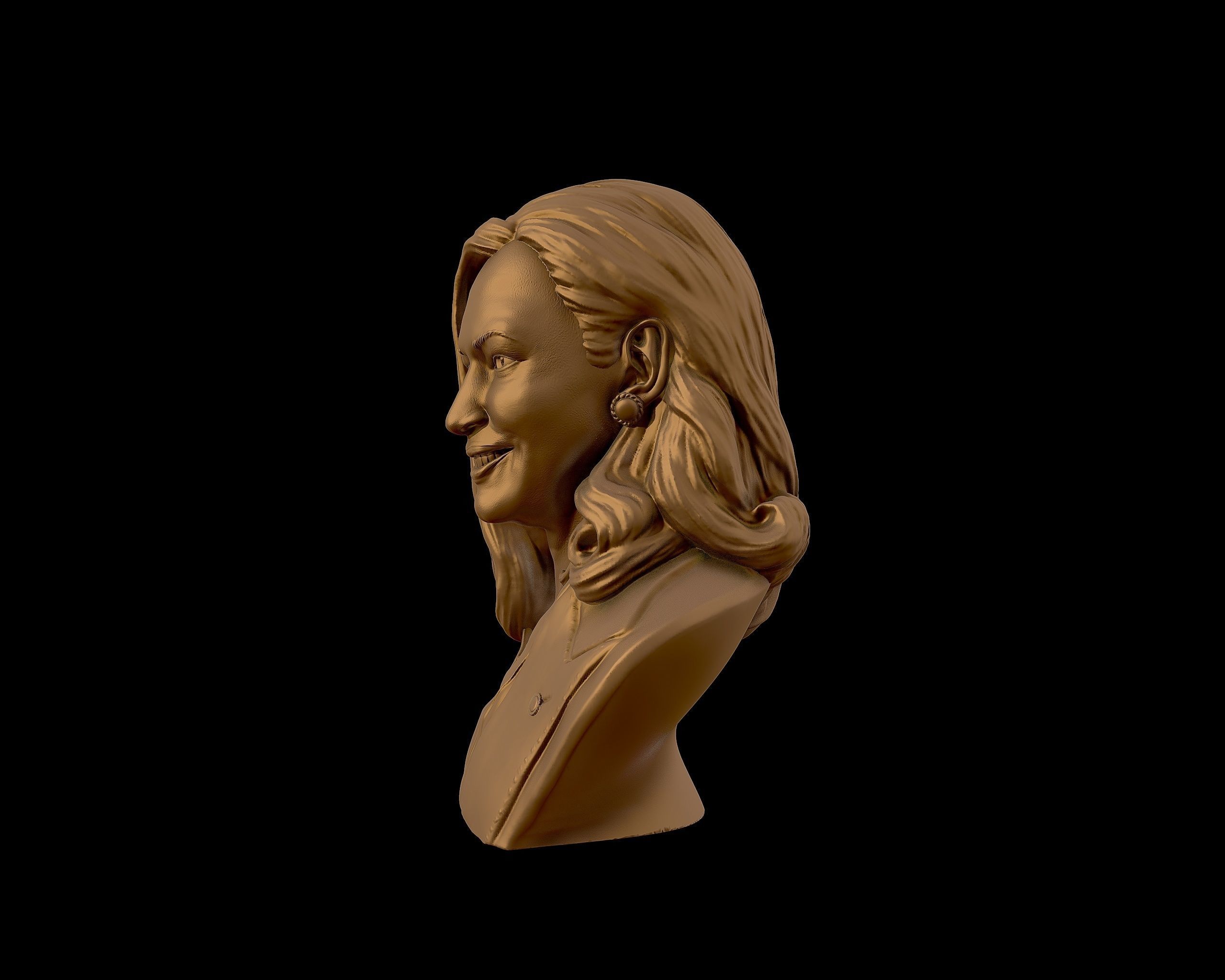 Kamala Harris 3D sculpture model 3D print model_32