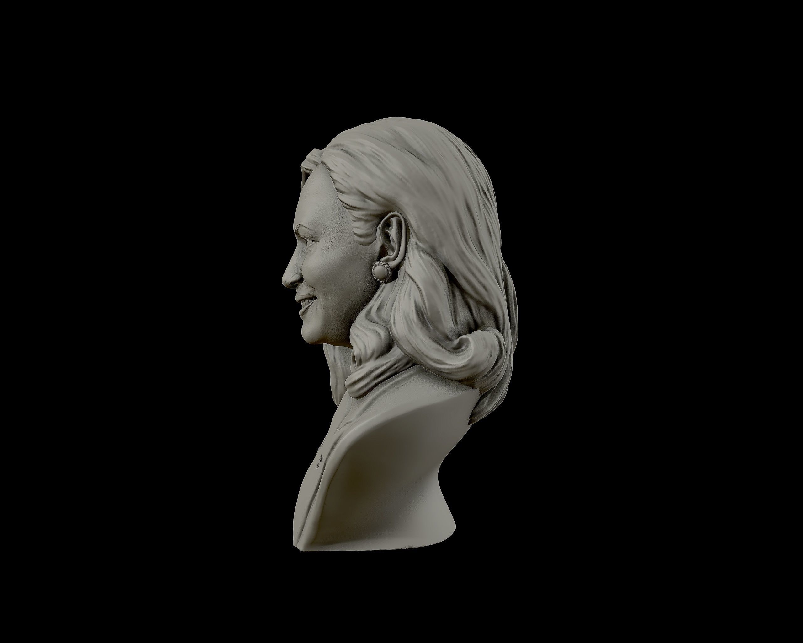 Kamala Harris 3D sculpture model 3D print model_19