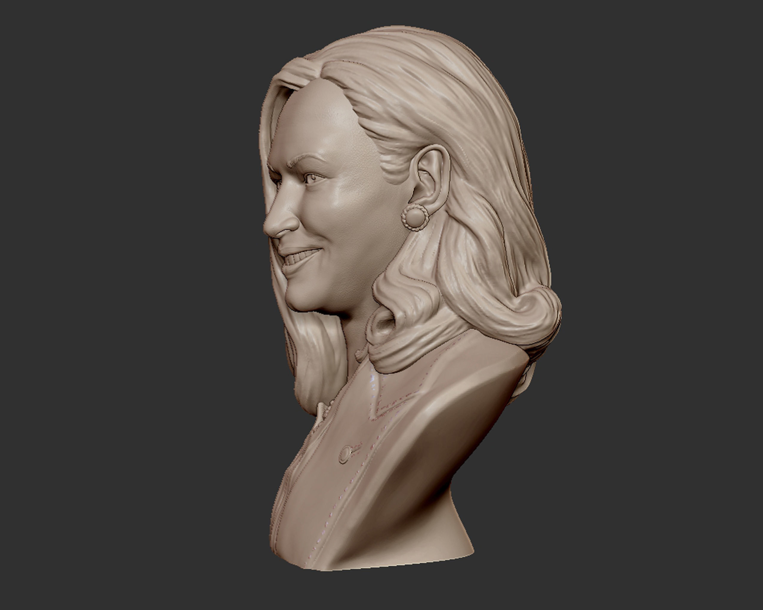 Kamala Harris 3D sculpture model 3D print model_8