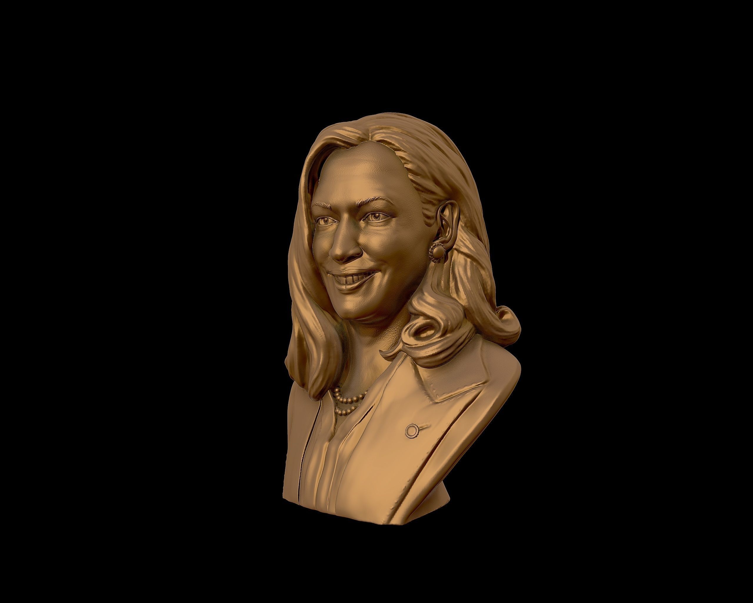 Kamala Harris 3D sculpture model 3D print model_30