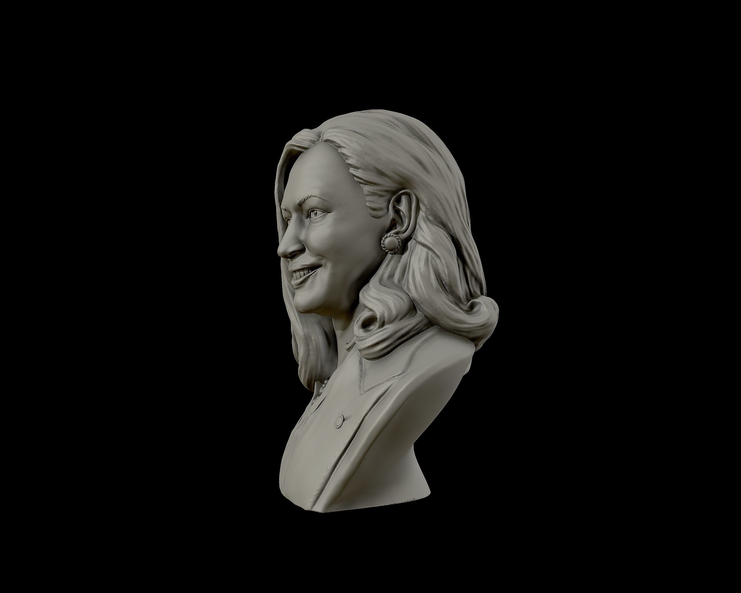Kamala Harris 3D sculpture model 3D print model_17