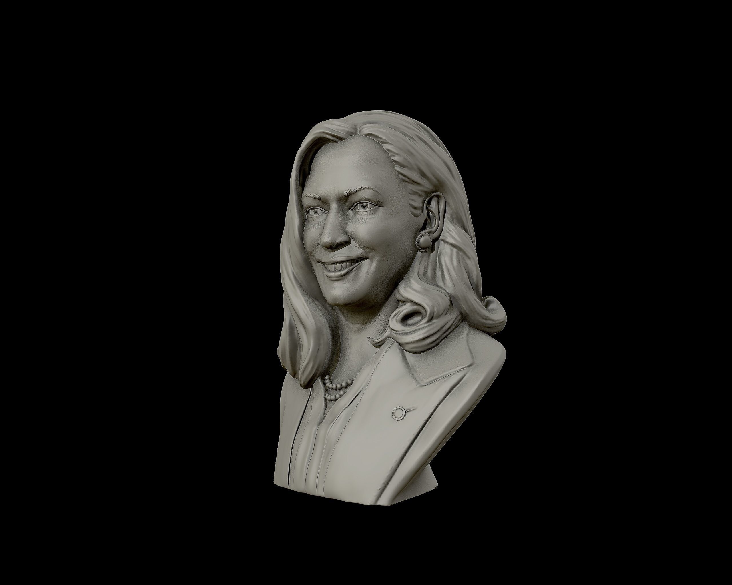 Kamala Harris 3D sculpture model 3D print model_14