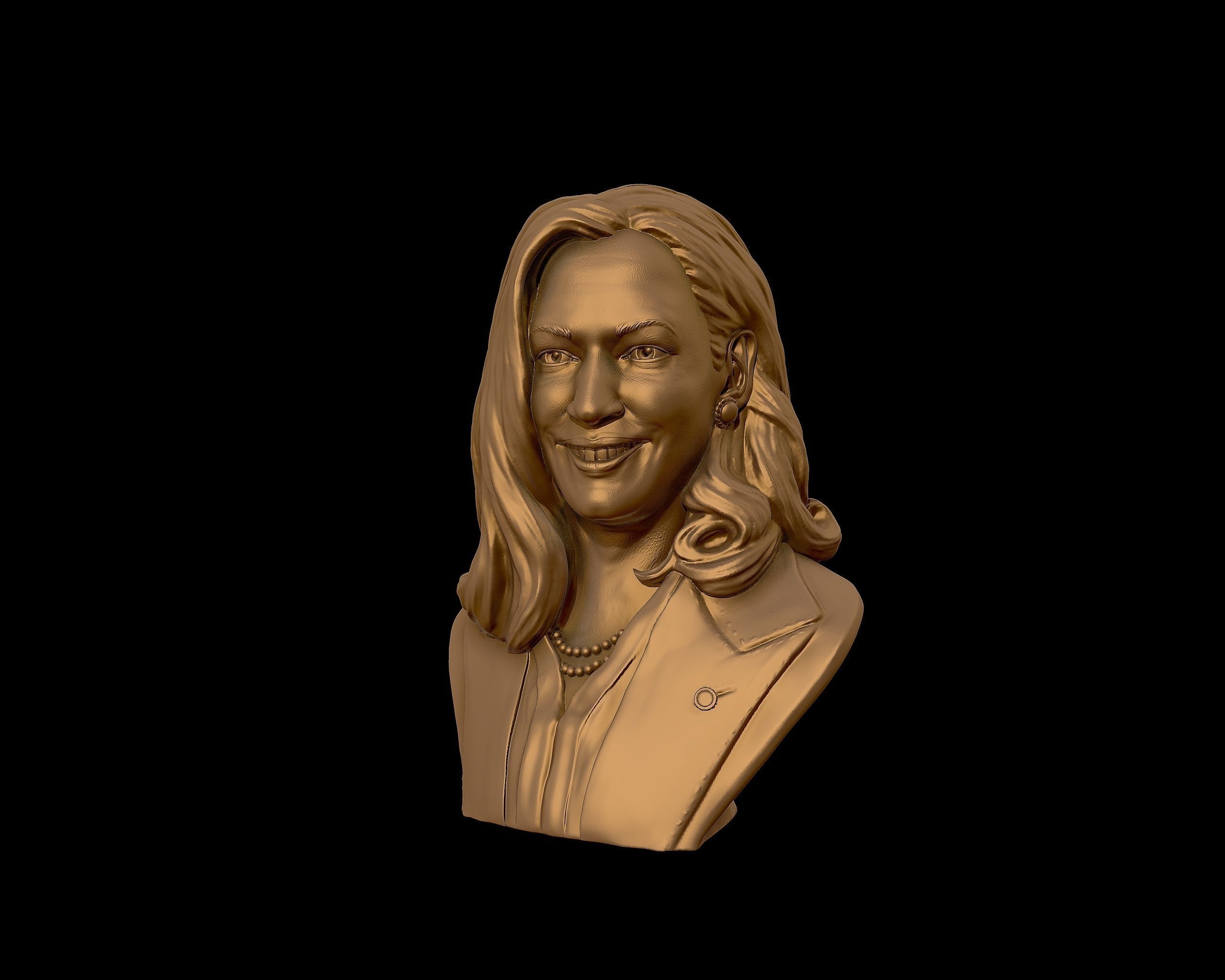 Kamala Harris 3D sculpture model 3D print model_29