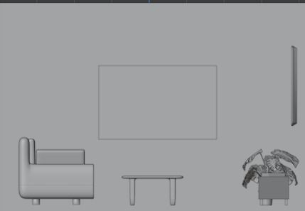 Isometric room  Low-poly 3D model_6