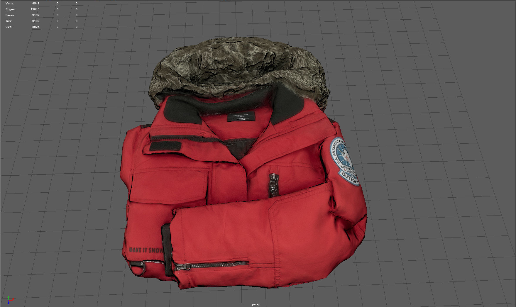 ANTARCTIC JACKET Low-poly 3D model_3