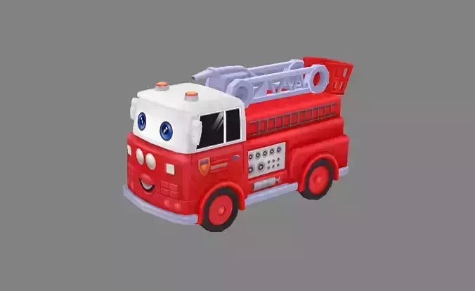Cartoon toy fire truck