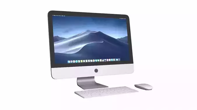 Apple iMac Low Poly Pbr Model Low-poly 3D model