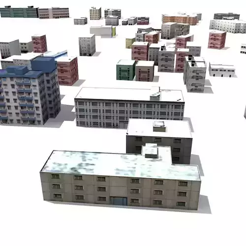 Building Collection Low Poly hospital