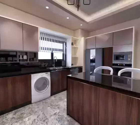 3d kitchen model modern with appliances