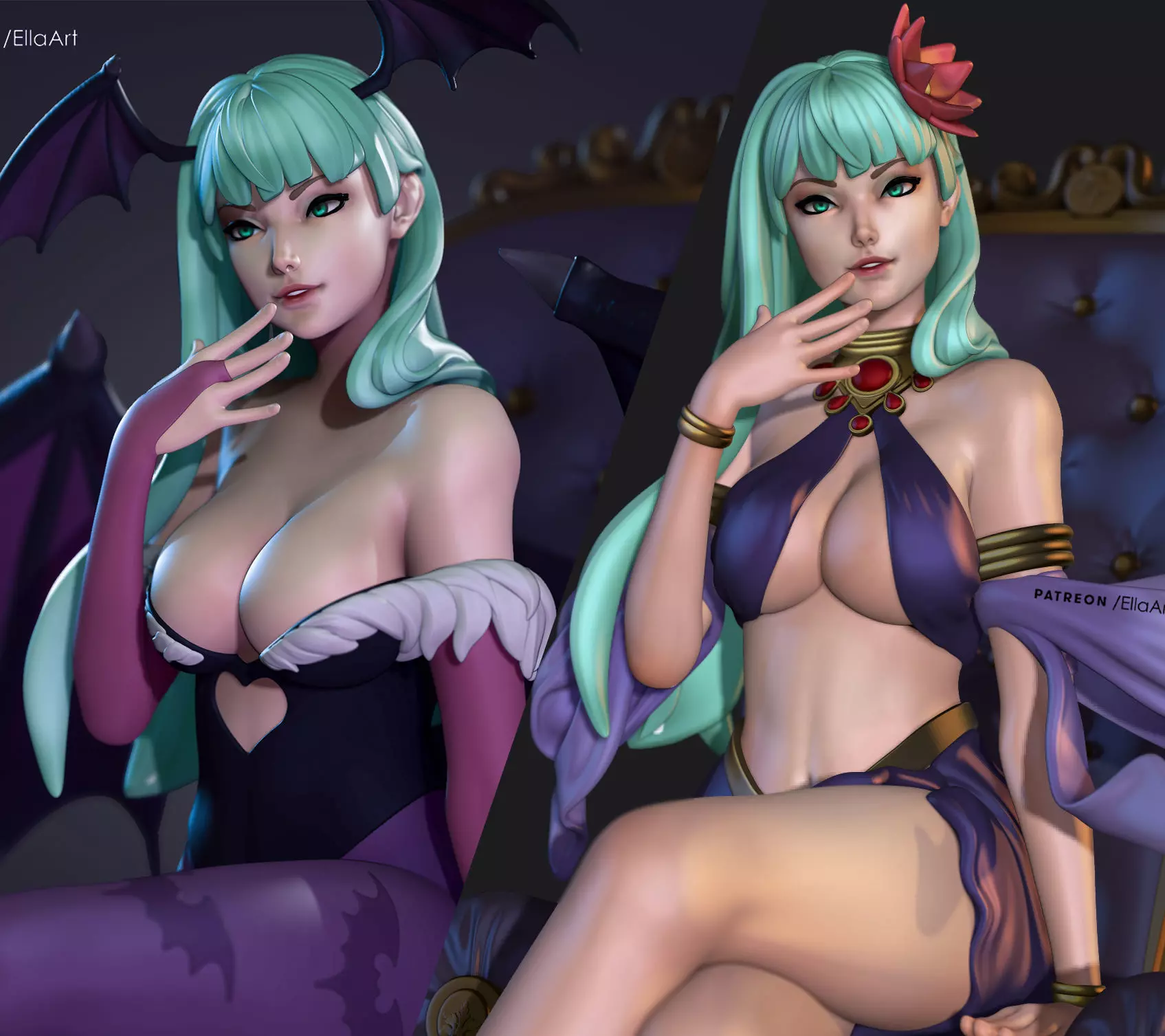 Morrigan Aensland - Version 1 and 2 3D print model_0