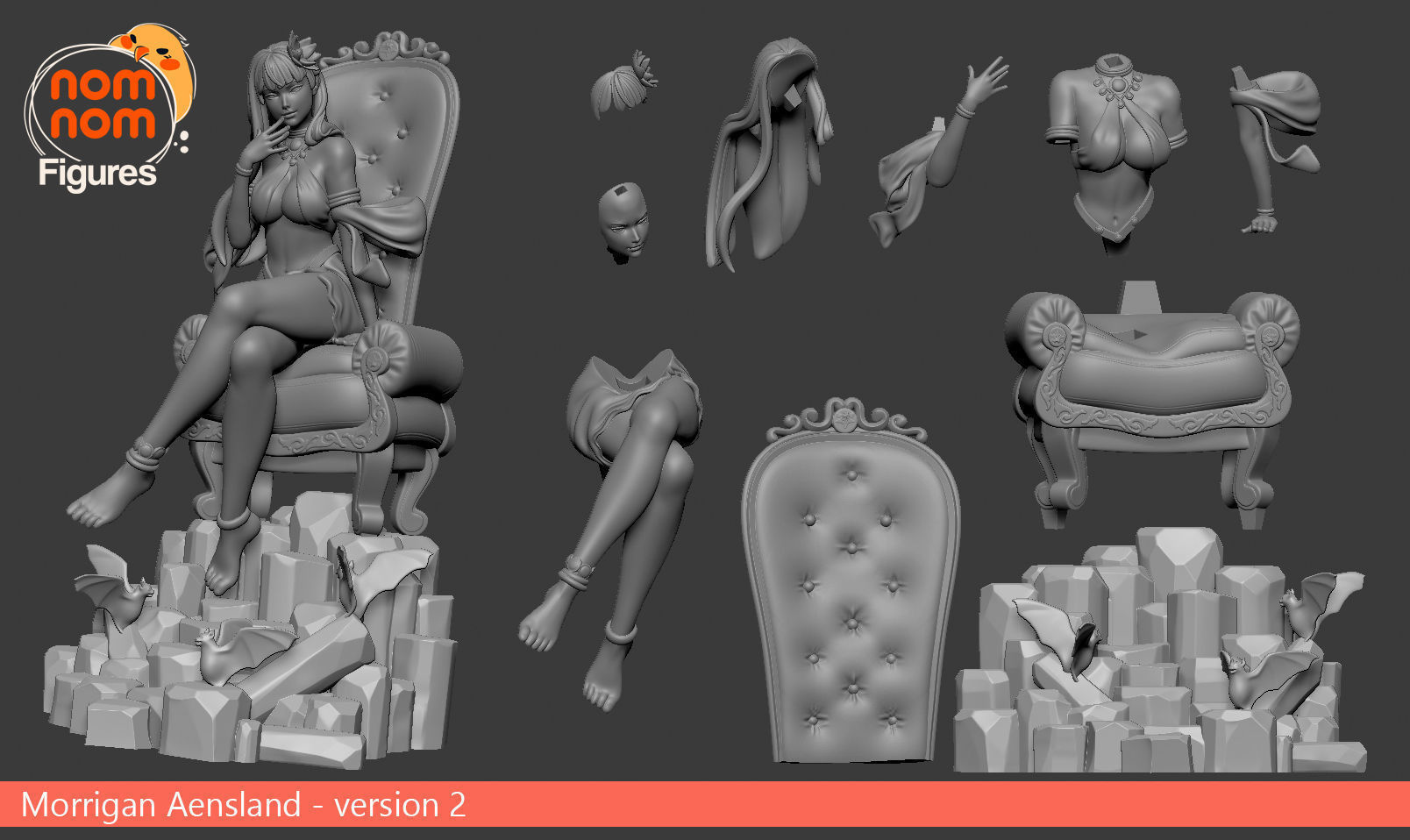 Morrigan Aensland - Version 1 and 2 3D print model_4