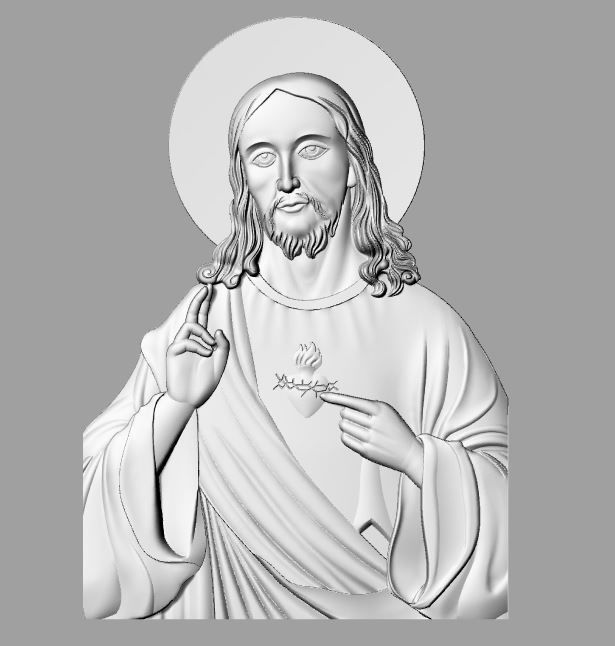 Jesus pendant 3D 3D print model_3