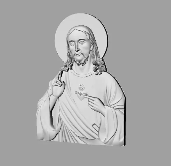 Jesus pendant 3D 3D print model_0