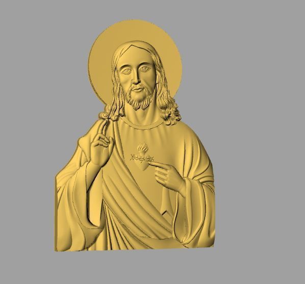 Jesus pendant 3D 3D print model_7