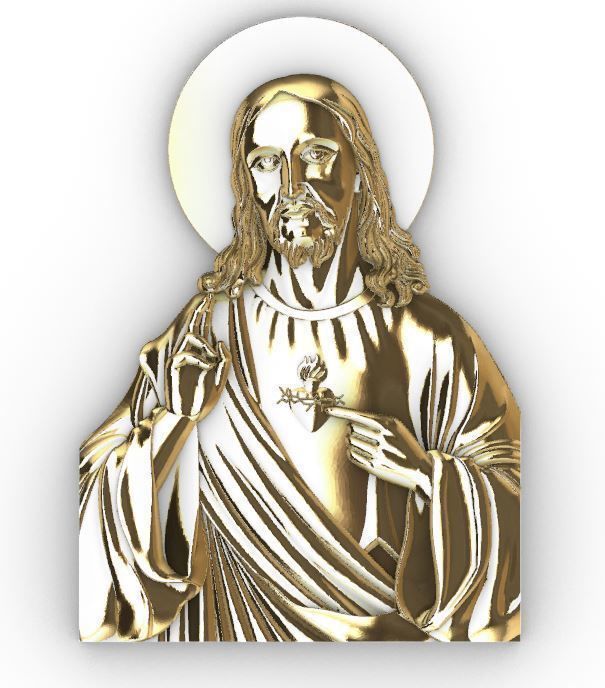 Jesus pendant 3D 3D print model_4