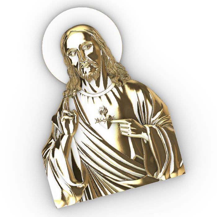 Jesus pendant 3D 3D print model_6