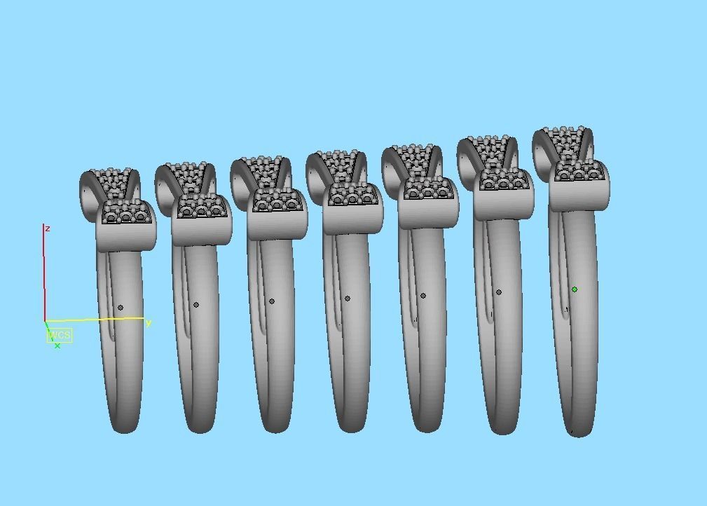 Bow Knot Diamond Fashion ring 3dmodel 3D print model_20